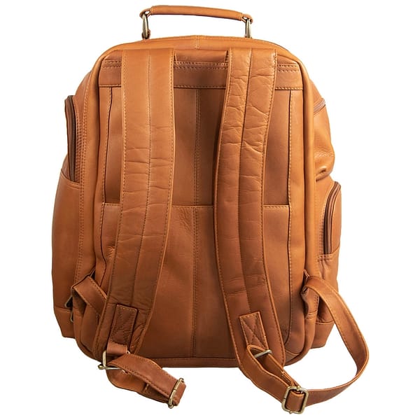 Leather backpack back angle