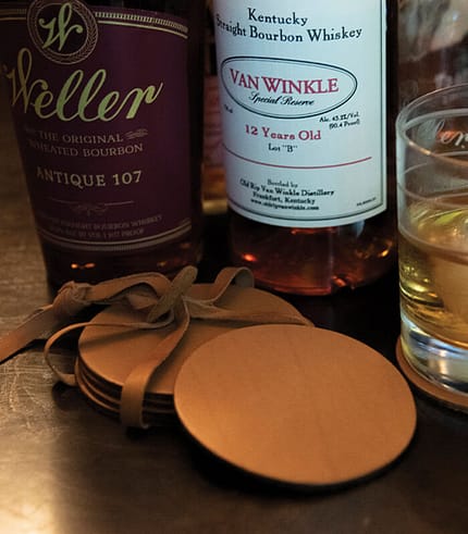Leather coasters