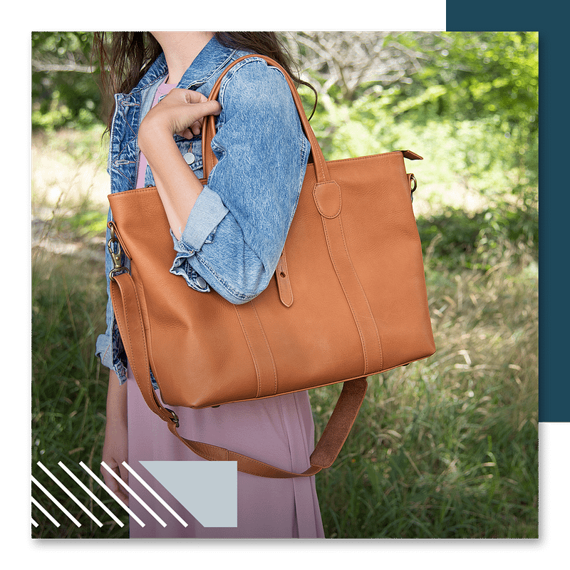 leather tote