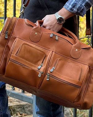 CAMINO  Small Weekender Leather Duffle Bag (SLC-203) - Sarge