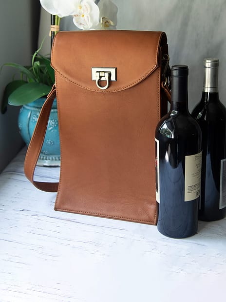 Our wine tote can hold 2 bottles