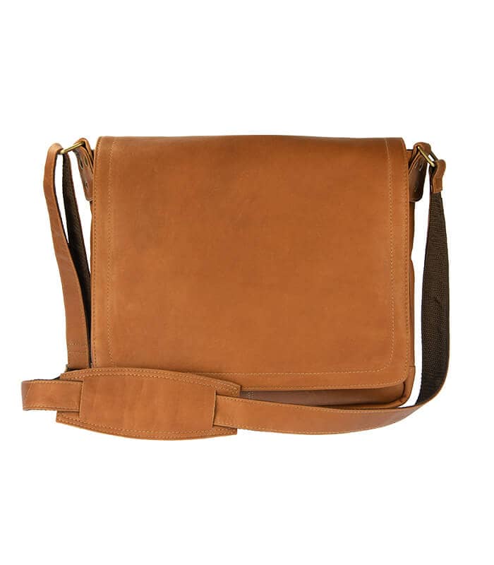 Leather messenger bag
