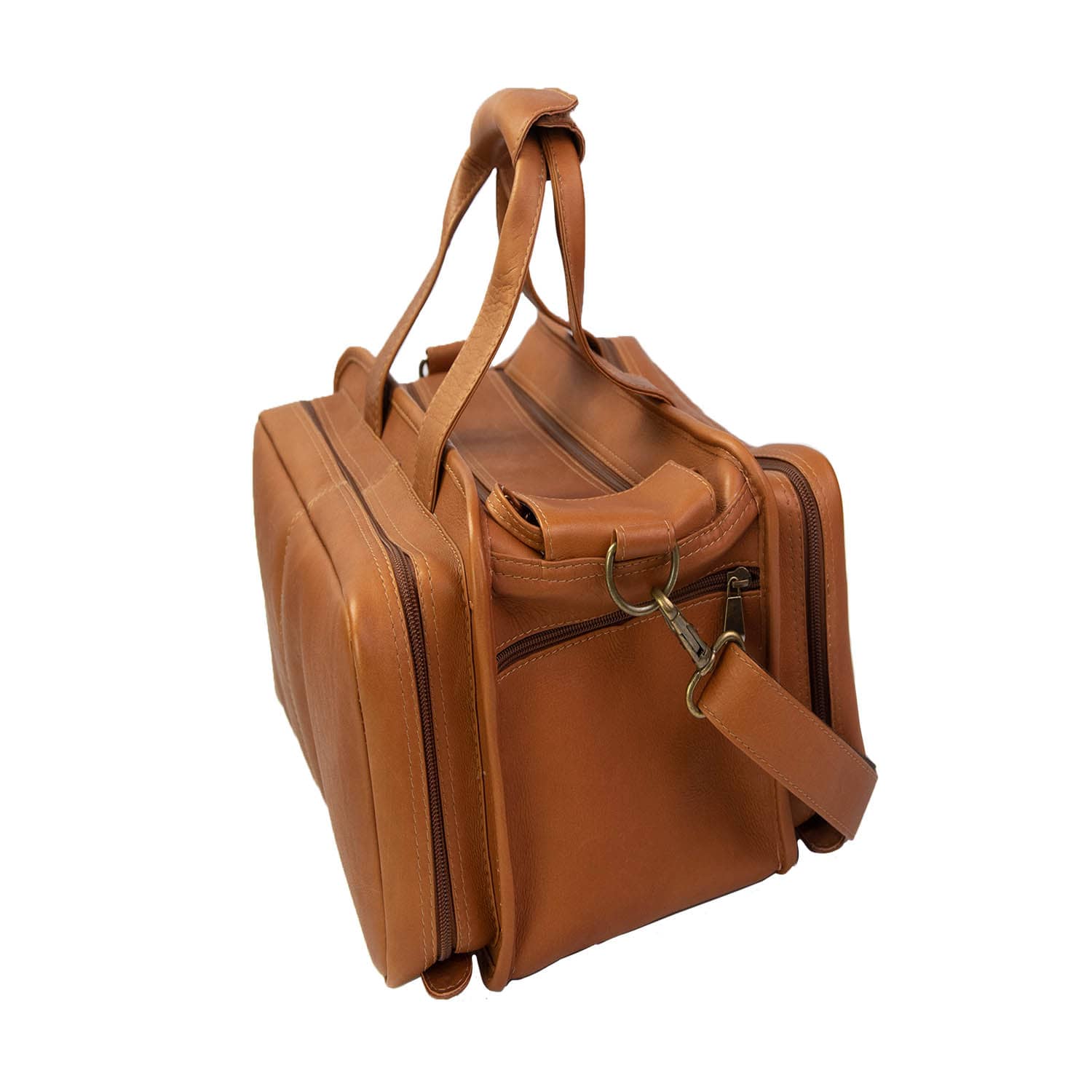 MENDOZA  Large Leather Duffle Bag With U-Shape Zipper (SLC-202) - Sarge  Leather Co.